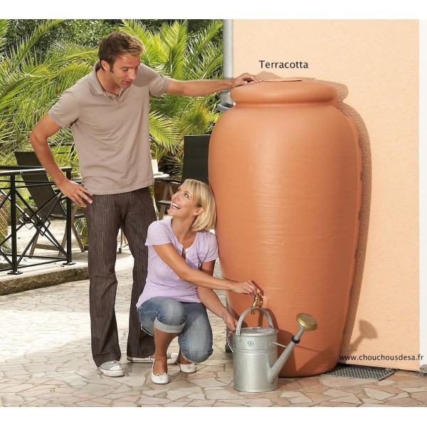 Réservoir Amphore mural 350L Garantia avec collecteur et robinet Réservoir Amphore mural 350L Garantia avec collecteur et robinet