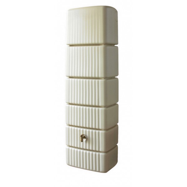 Réservoir slim 300L/650L Garantia avec collecteur de goutière et robinet Réservoir slim 300L/650L Garantia avec collecteur de goutière et robinet