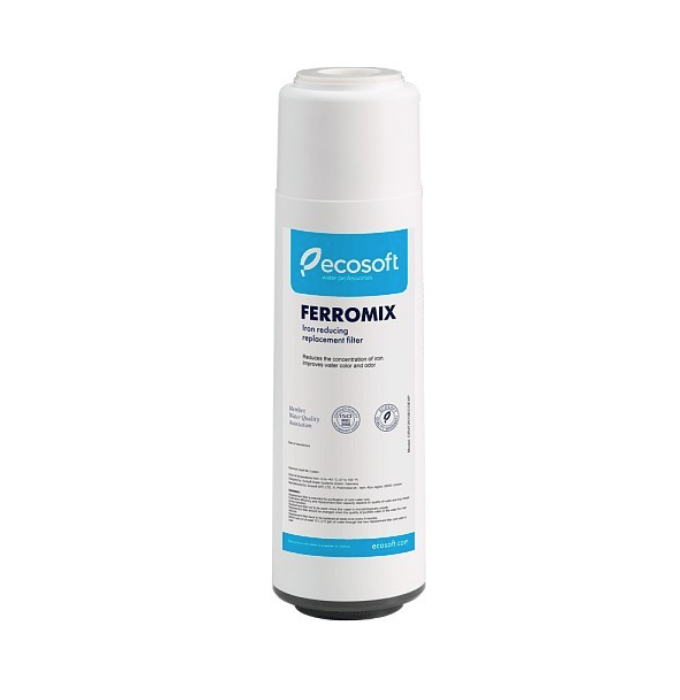 Filtre 10 pouces Ferromix d'Ecosoft pour traiter le fer dans l'eau Filtre 10 pouces Ferromix d'Ecosoft pour traiter le fer dans l'eau