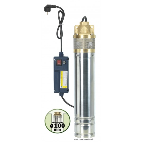 Pompe inox pour forage et puits diamètre 90 mm 750 W Ribiland